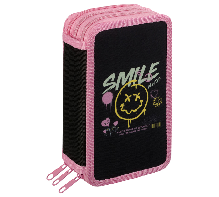 Пенал с 3 отделениями ArtSpace «Smile» 190х110мм