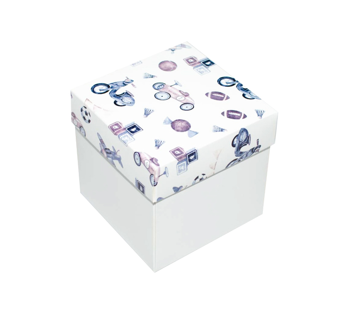 Коробка подарочная Panda Print Детские игрушки, белое дно, 120х120х120мм