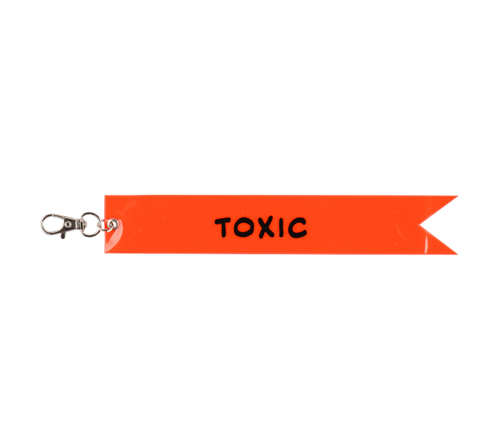 Брелок светоотражающий Кокос «Toxic» 18х3см, оранжевый