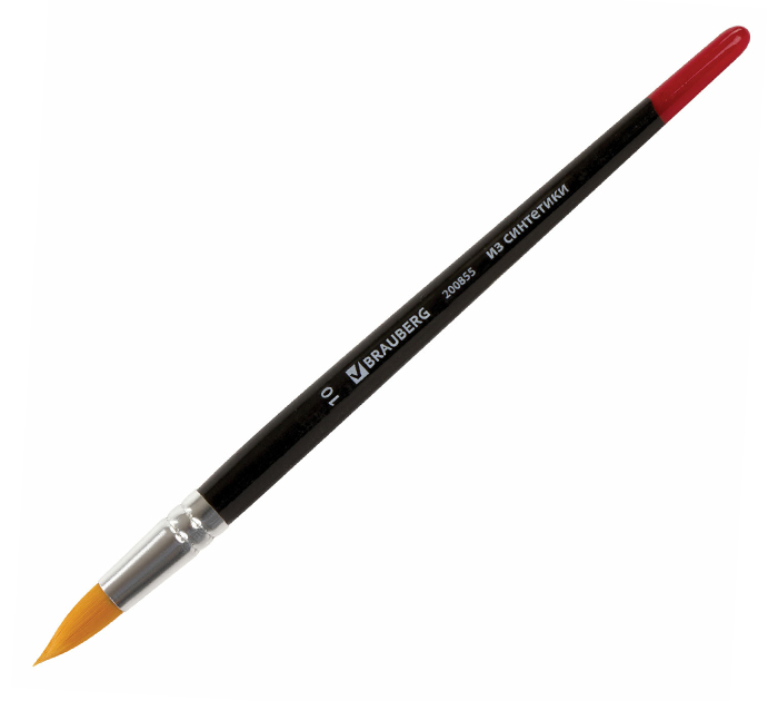 Кисть Brauberg №10, синтетика, круглая