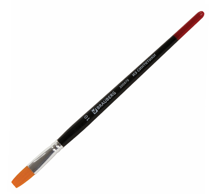 Кисть Brauberg №10, синтетика, плоская