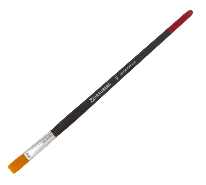 Кисть Brauberg №9, синтетика, плоская