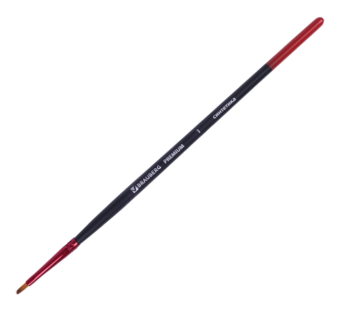 Кисть Brauberg Premium №1, синтетика, плоская