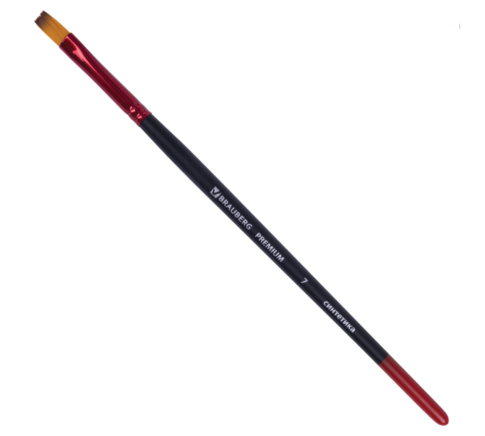 Кисть Brauberg Premium №7, синтетика, плоская
