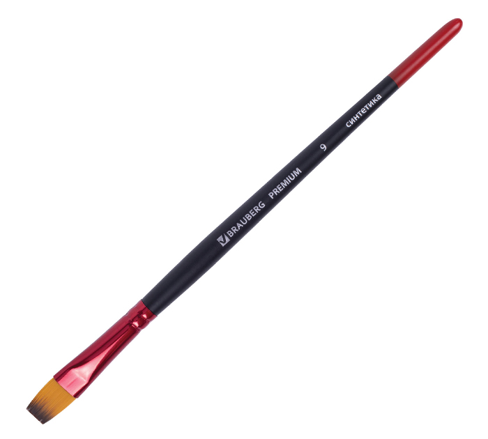 Кисть Brauberg Premium №9, синтетика, плоская
