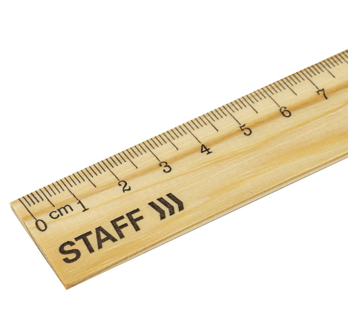 Линейка Staff деревянная, 15см