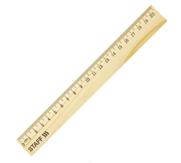 Линейка Staff деревянная, 20см