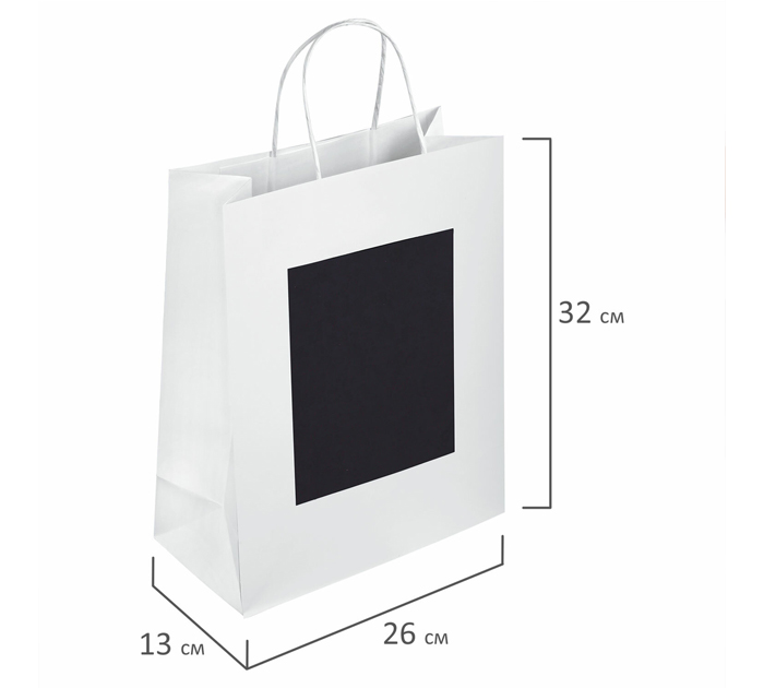 Пакет подарочный Золотая сказка «White Kraft» скретч слой, 26х13х32см