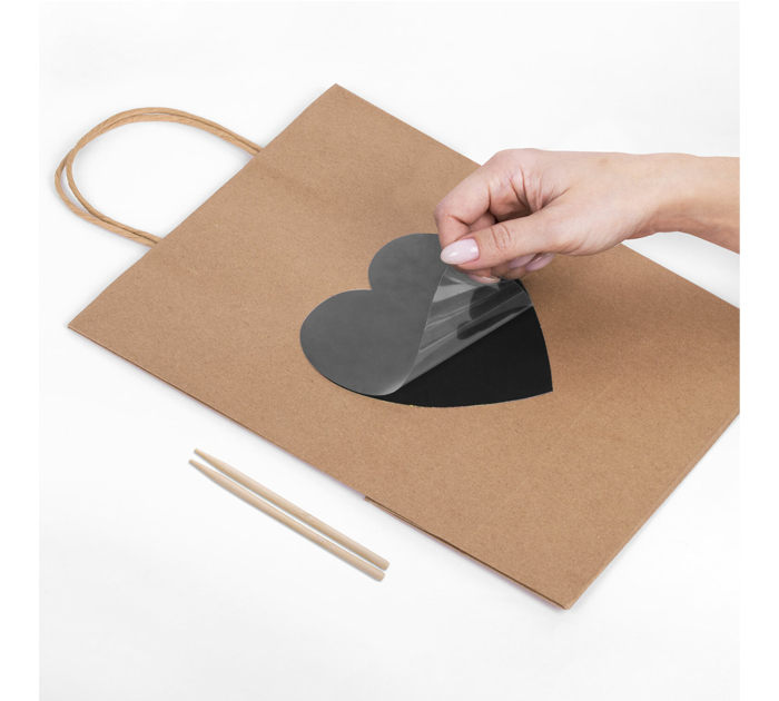 Пакет подарочный Золотая сказка «Heart on Kraft» скретч слой, 26х13х32см, крафт