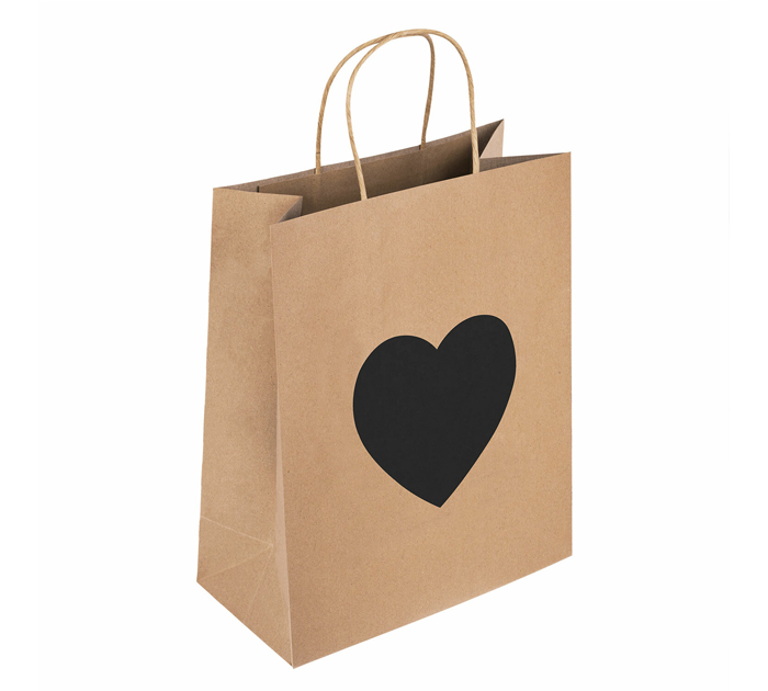 Пакет подарочный Золотая сказка «Heart on Kraft» скретч слой, 26х13х32см, крафт