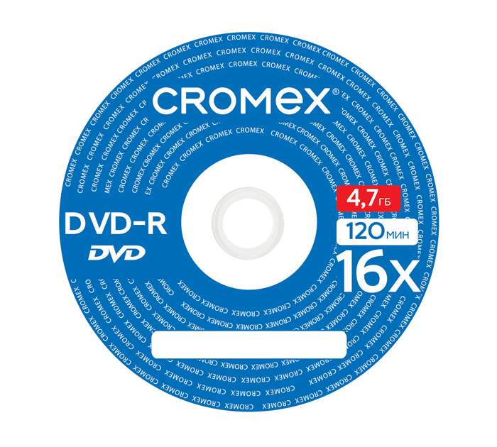 Диск DVD-R Cromex 4.7Гбайт, 16х, в конверте, 1шт