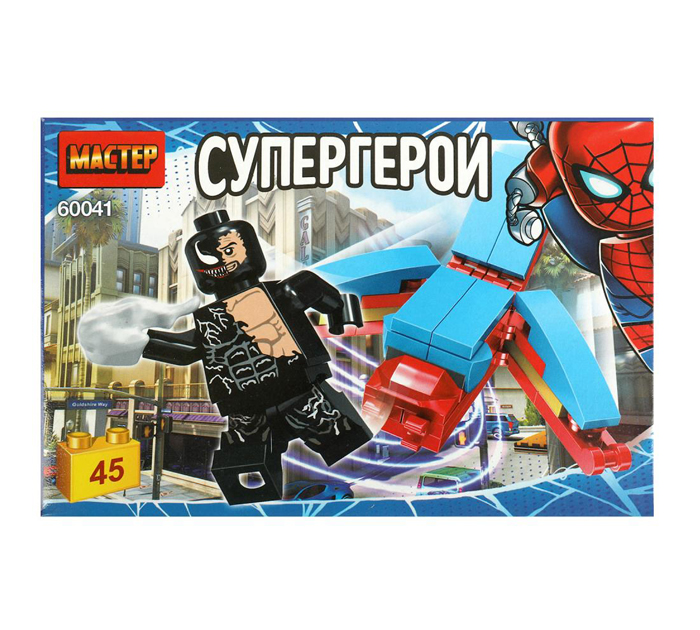 Конструктор Мастер «Супергерои» 45 деталей, от 4-х лет