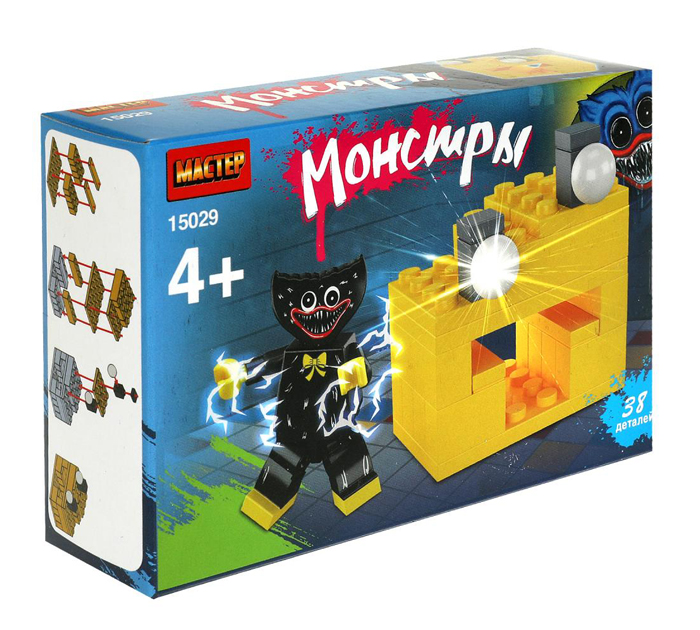 Конструктор Мастер «Монстры» 38 деталей, от 4-х лет