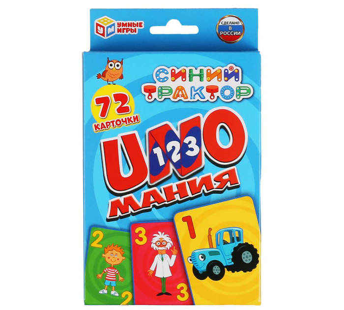 Игра развивающая Умные игры «Unoмания. Синий трактор» 72 карточки, от 3-х лет