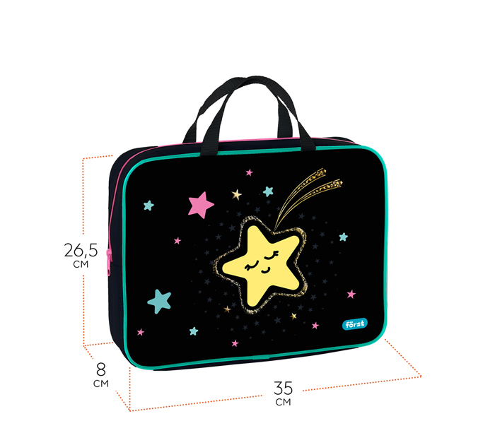 Папка-портфель текстильный Forst «Stars» А4, на молнии, 1 отделение