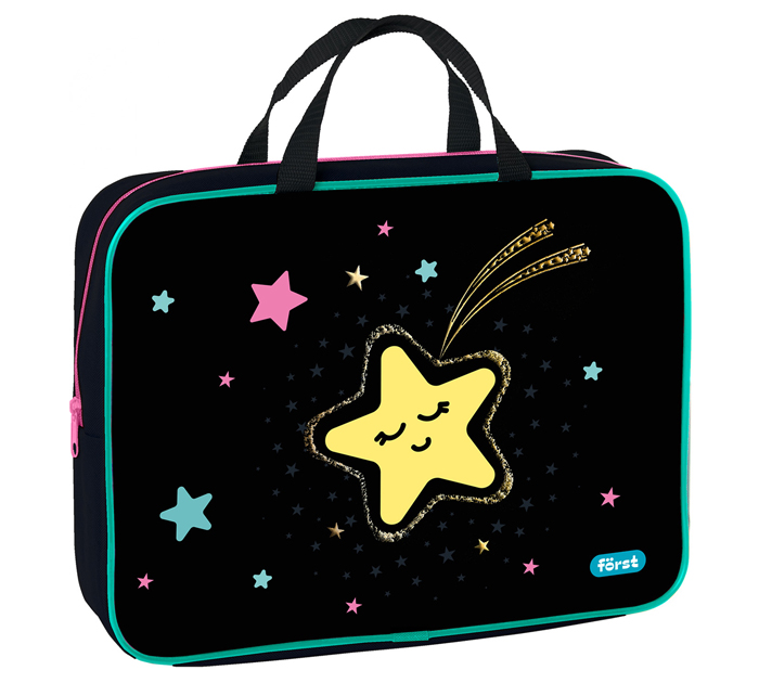 Папка-портфель текстильный Forst «Stars» А4, на молнии, 1 отделение