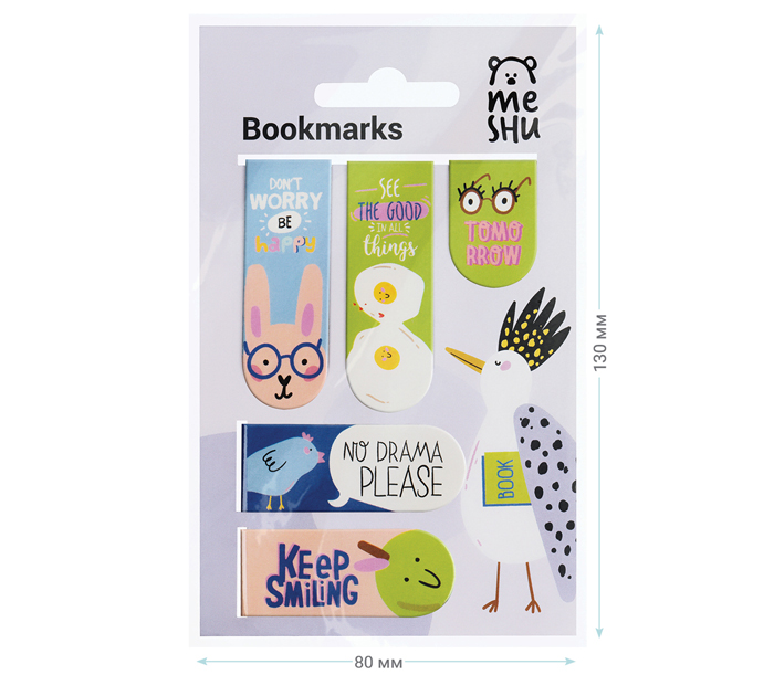 Закладка для книг Meshu «Book time» магнитная, 5шт