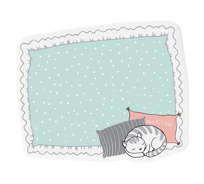 Стикеры Meshu «Soft pillows» фигурные, 80х65мм, 40л