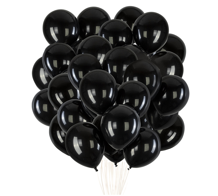 Шар надувной Brauberg Kids 30см, черный, 1шт