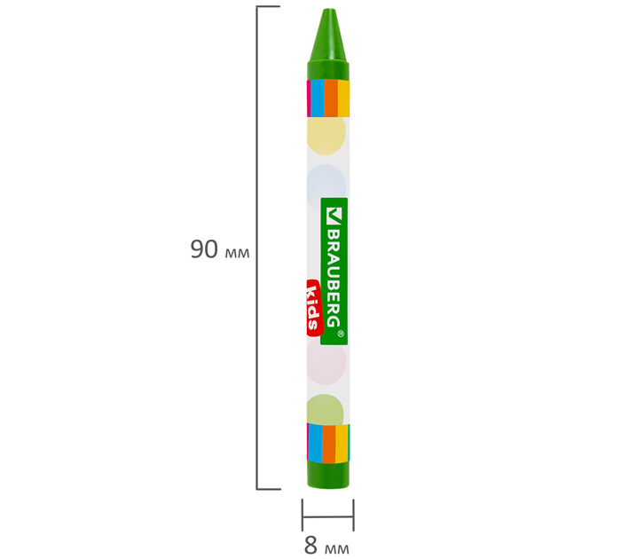 Мелки восковые Brauberg Kids 24 цвета