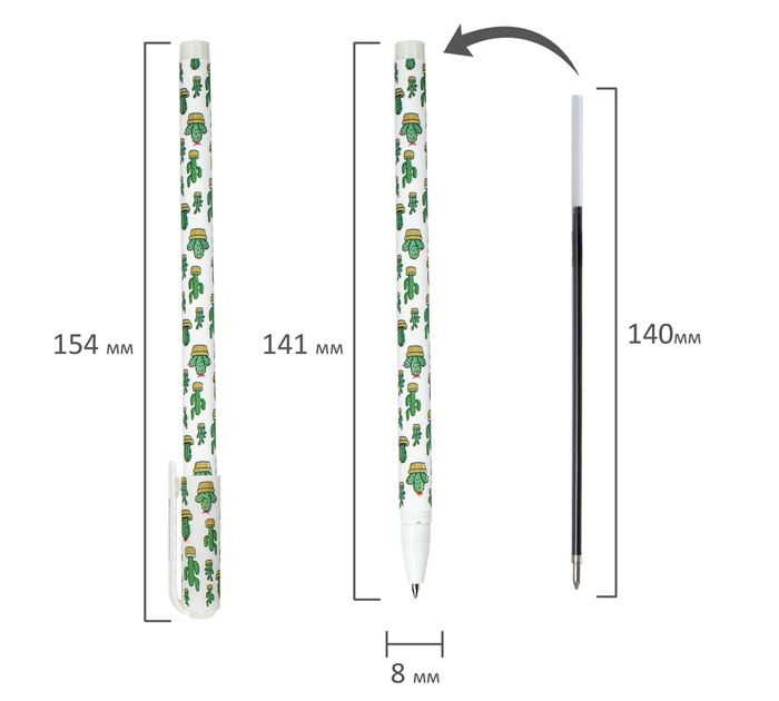 Ручка шариковая Brauberg Soft Touch Stick «Cactus» синий стержень, узел 0.7мм, линия письма 0.35мм