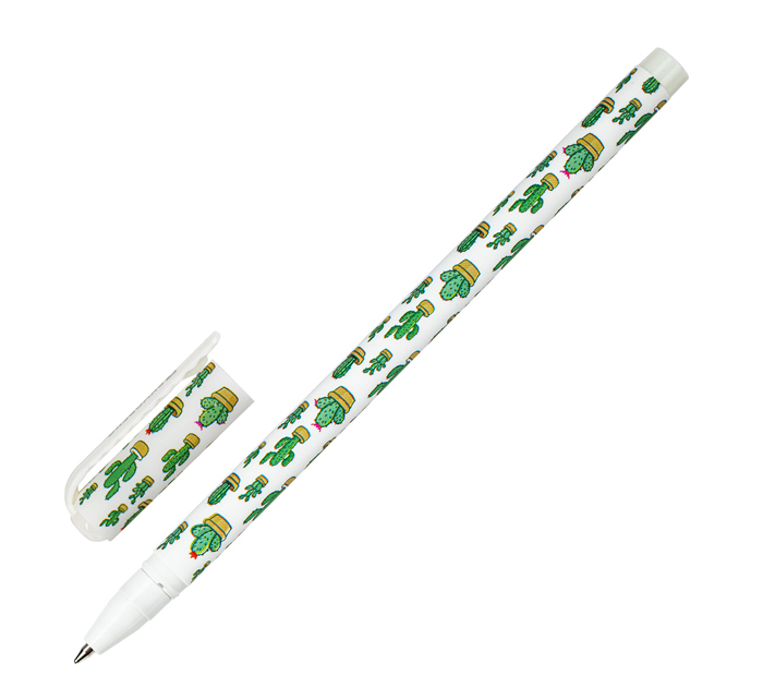 Ручка шариковая Brauberg Soft Touch Stick «Cactus» синий стержень, узел 0.7мм, линия письма 0.35мм
