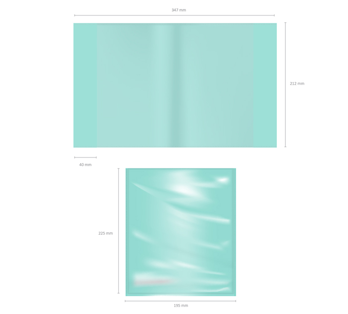 Обложка для дневников и тетрадей, Erich Krause «Fizzy Pastel Mint», 212х347мм, 100мкм, 1шт