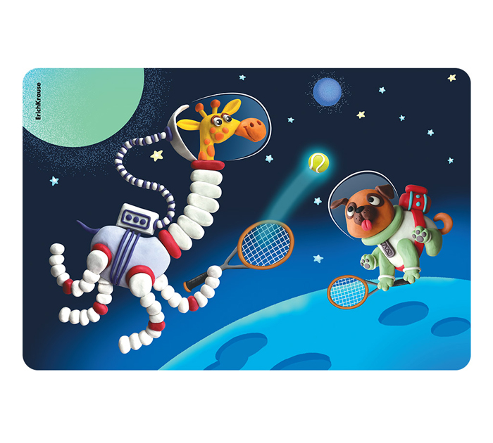Подложка настольная Erich Krause «Space Animals» 430х290мм