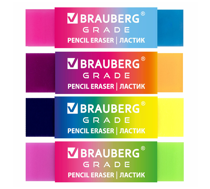 Ластик Brauberg «Grade» 60х15х10мм