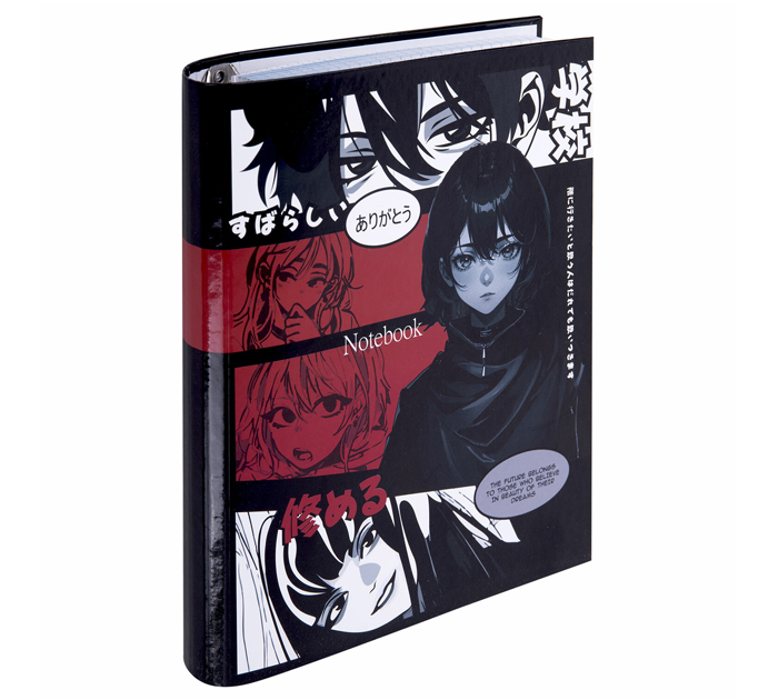 Тетрадь на кольцах  А5, 120л, клетка, Brauberg «Anime Manga»