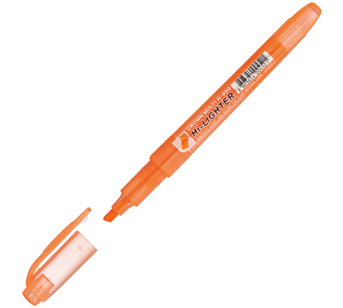 Маркер-текстовыделитель Crown «Multi Hi-Lighter» оранжевый, 1-4мм