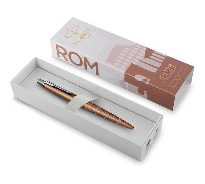 Ручка подарочная шариковая Parker «Jotter Rome Bronze CT» синий стержень, узел 1.0мм, линия письма - 0.8мм, в футляре