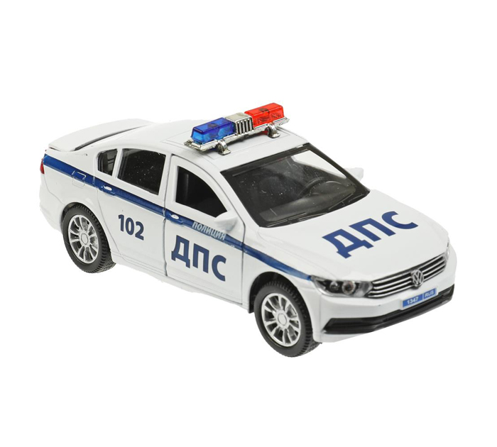 Игрушка Технопарк «Машинка инерционная» Volkswagen passat полиция, 12см, металлическая, от 3-х лет