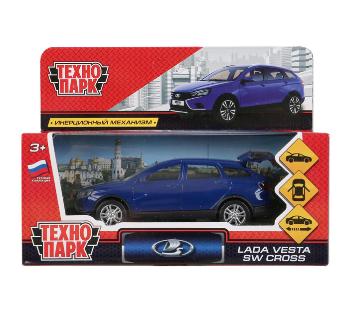 Игрушка Технопарк «Машинка инерционная» Lada vesta sw cross, 12см, металлическая, от 3-х лет