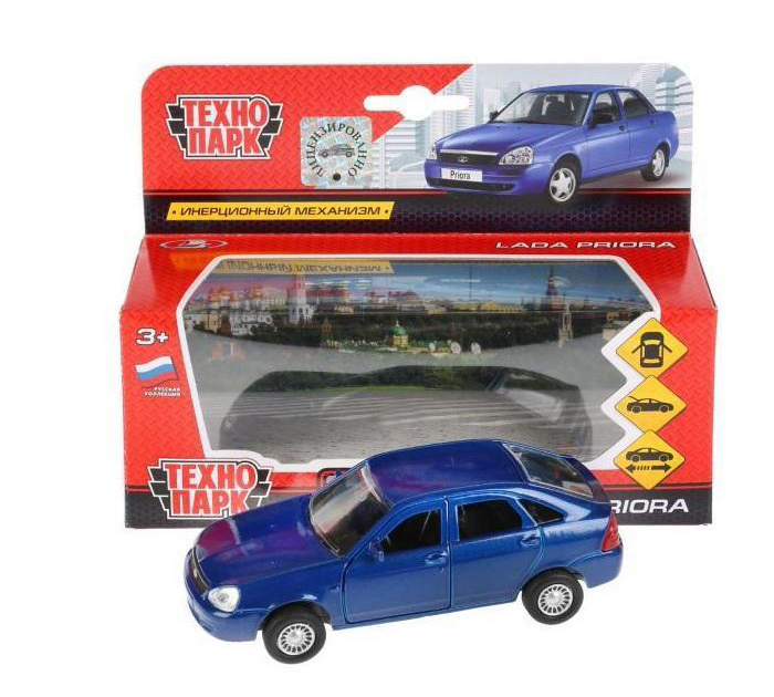 Игрушка Технопарк «Машинка инерционная» Lada priora хэтчбек, 12см, металлическая, от 3-х лет