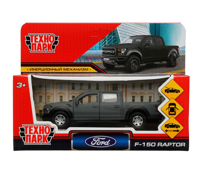 Игрушка Технопарк «Машинка инерционная» Ford F150 raptor soft, 12см, металлическая, от 3-х лет
