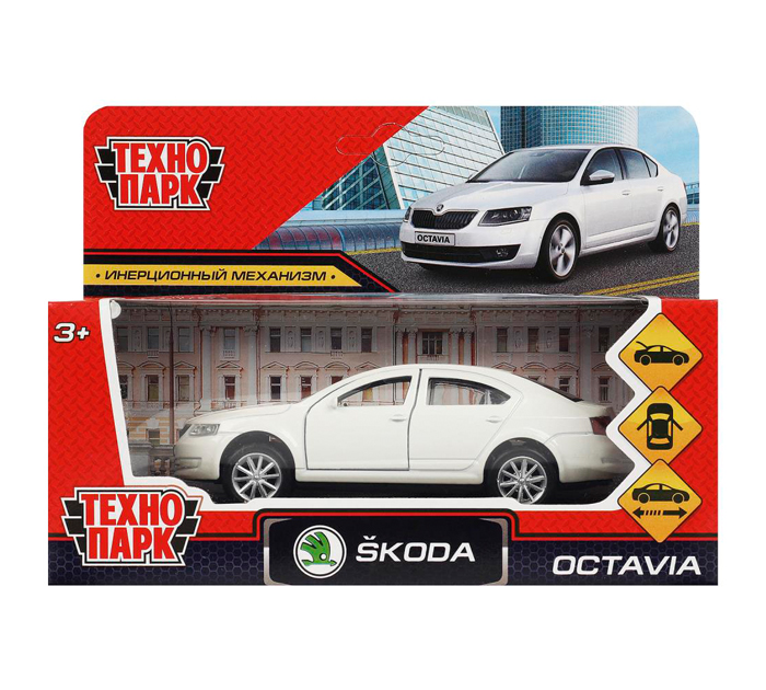 Игрушка Технопарк «Машинка инерционная» Skoda octavia, 12см, металлическая, от 3-х лет