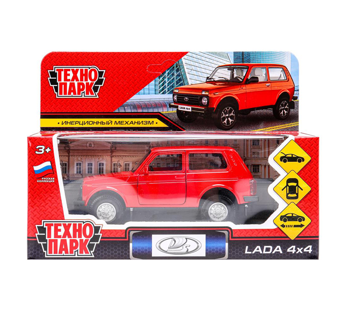 Игрушка Технопарк «Машинка инерционная» Lada 4х4, 12см, металлическая, от 3-х лет