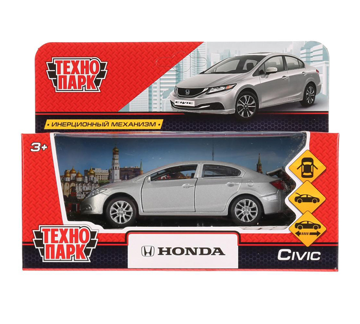 Игрушка Технопарк «Машинка инерционная» Honda civic, 12см, металлическая, от 3-х лет