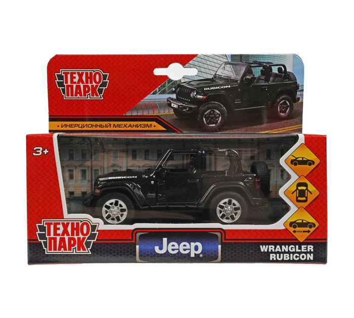 Игрушка Технопарк «Машинка инерционная» Jeep Wrangler Rubicon, 11см, металлическая, от 3-х лет