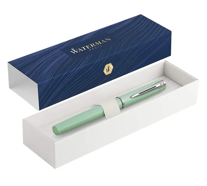 Ручка перьевая Waterman «Allure Pastel Green» синяя, узел 0,8мм, подарочная упаковка