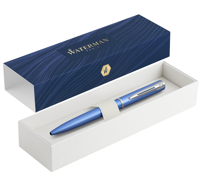 Ручка подарочная шариковая Waterman «Allure Blue» синий стержень, узел 1.0мм, линия письма - 0.8мм, в футляре