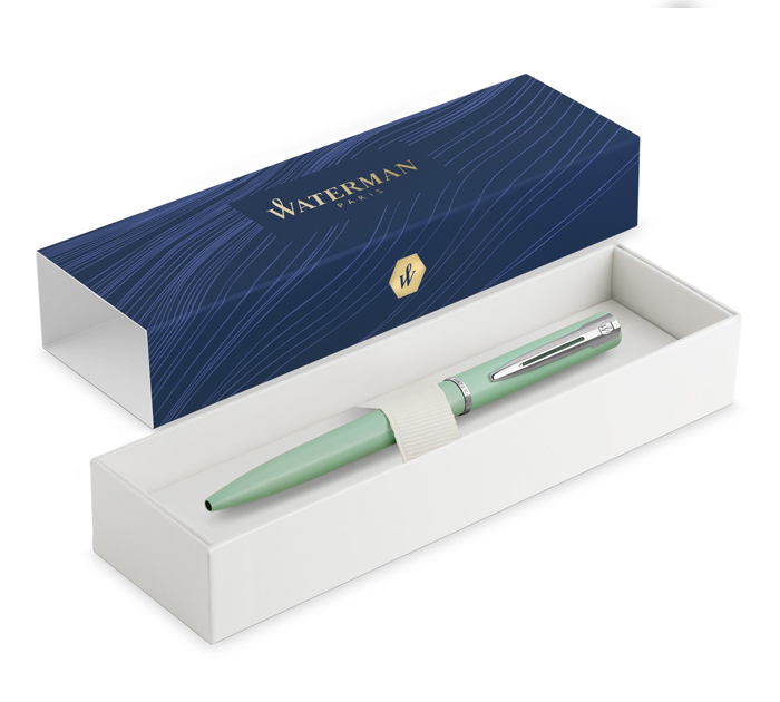 Ручка подарочная шариковая Waterman «Allure Pastel Green» синий стержень, узел 1.0мм, линия письма - 0.8мм, в футляре