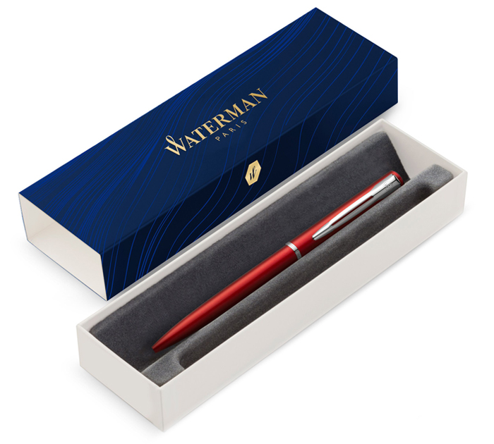 Ручка подарочная шариковая Waterman «Allure Red» синий стержень, 1.0мм, линия письма - 0.8мм, в футляре
