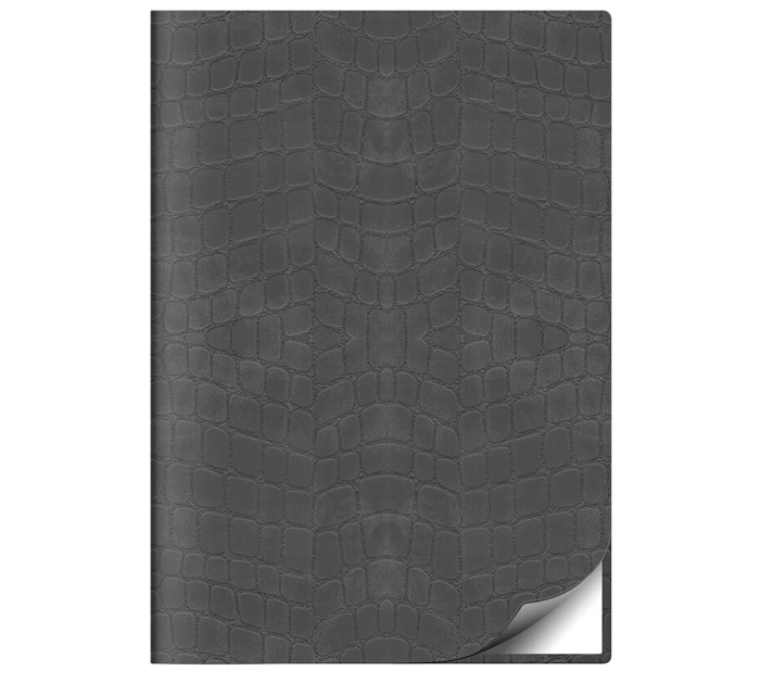 Ежедневник недатированный Lamark «Croco Flex» А5, черный, кожзам, 256стр