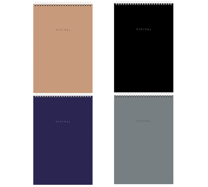 Блокнот А4 на спирали Brauberg «Minimal Classic» 80л, клетка