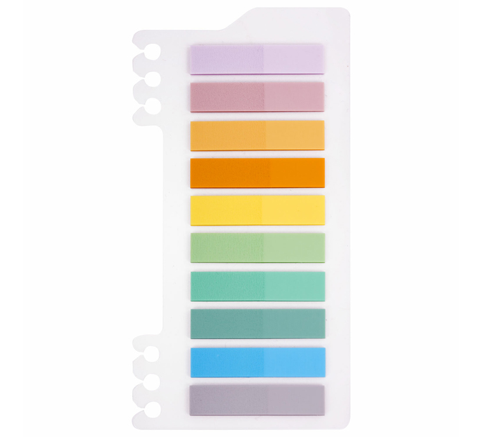 Закладки клейкие Brauberg «Pastel» пластиковые, 45х10мм, 10 цветов, 200л
