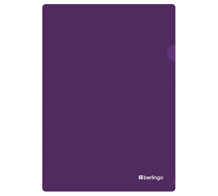 Папка-уголок Berlingo «Soft Touch» А4, пластиковая, фиолетовая, 200мкм