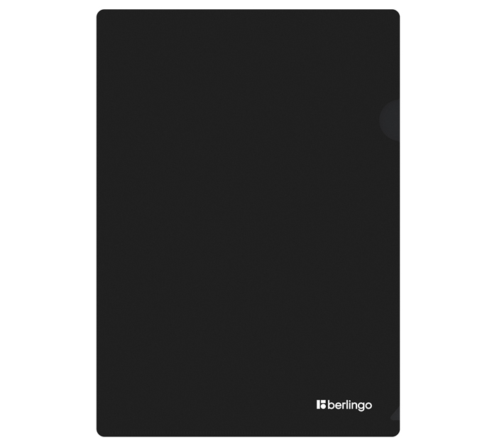 Папка-уголок Berlingo «Soft Touch» А4, пластиковая, черная, 200мкм