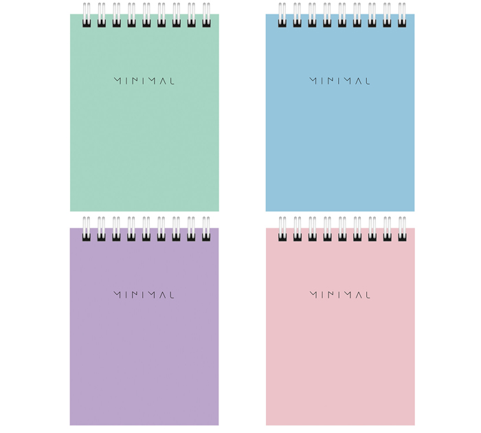 Блокнот А7 на спирали Brauberg «Minimal Pastel» 40л, клетка